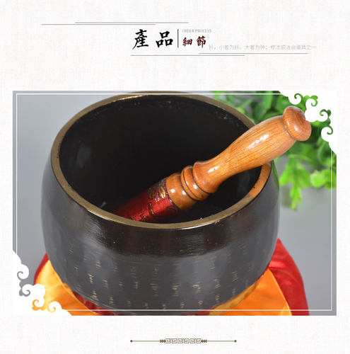 台湾铜庆鱼鳞铜馨铜钵法器佛堂法事用品钵盂佛音钵 - 图2