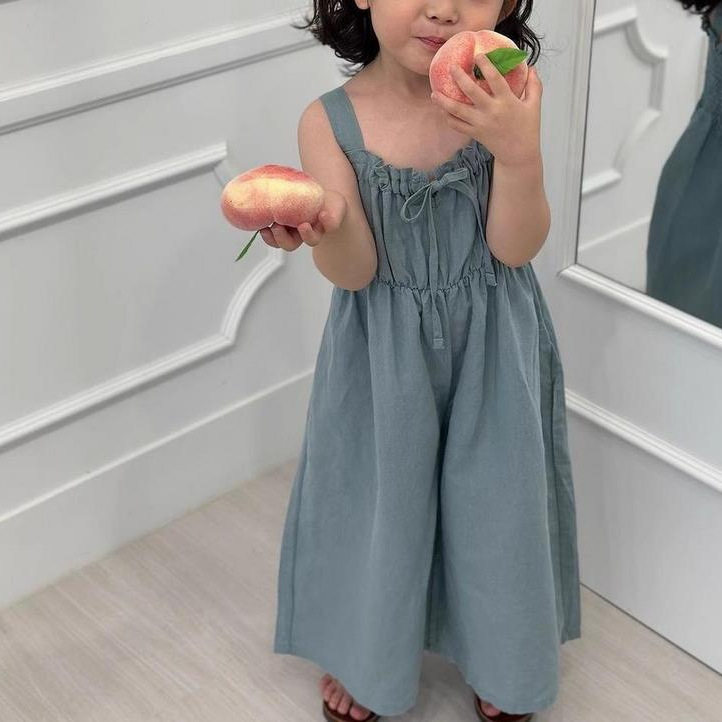 韩国童装ins女童夏装长裤 时尚洋气可爱女宝宝吊带阔腿连体,淘宝优惠券,粉丝福利购,淘宝优惠卷