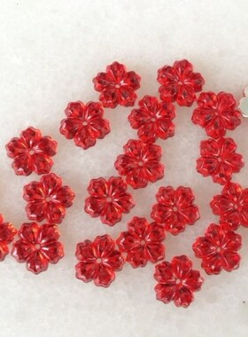 DIY手缝钻 8mm10mm12mm梅花纹面亚克力钻 服装辅料 珠饰品配件
