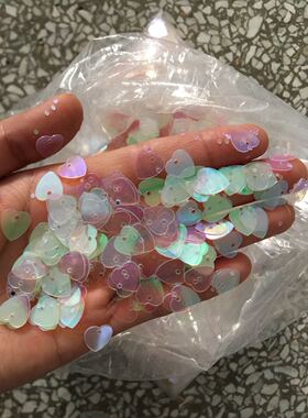 透明桃心手工亮片