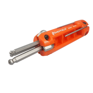 钢盾八件套折叠内六角扳手球头平头花型米字多功能六棱角扳手套装