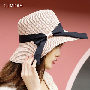 潮草帽简约百搭沙滩帽