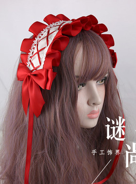 洛丽塔甜美风天使柄毒蘑菇发带