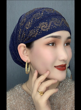 网红新款弹力松紧时尚妈妈包头帽