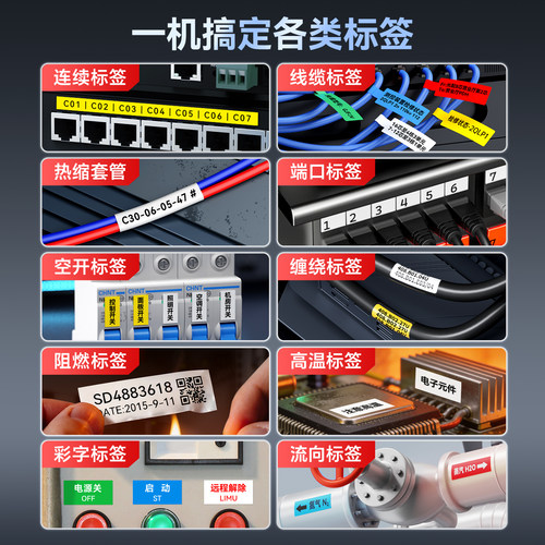 硕方G18pro热转印线缆标签打印机手持小型贴纸打标机网线机房耐高温打码机热缩管号码管线号机开关标识标签机 - 图0