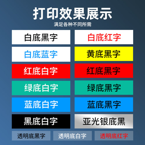 【官方正品】硕方标签机色带LP5125 6 9 12mm标签带标签打印机覆膜强粘标签纸线缆防水LP6245C/E便条字贴纸 - 图1