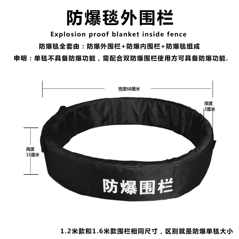 防爆毯防爆围栏100万保险1.6/1.2米消防暴毯学校车站机场反恐装备
