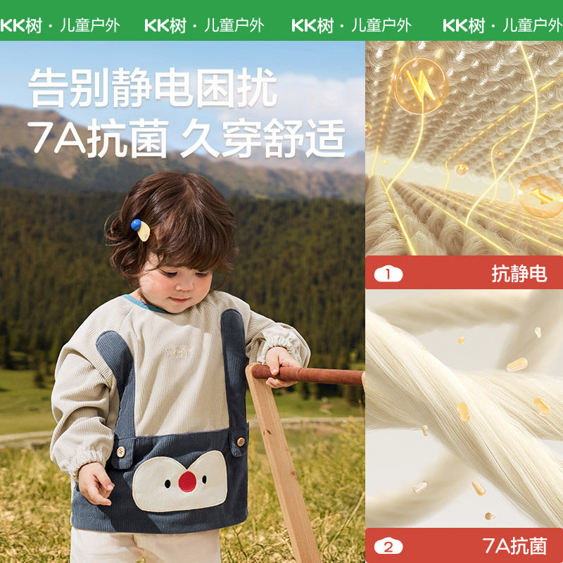 KK树宝宝罩衣婴儿吃饭围兜幼儿园男女孩围裙儿童防水防脏2025新款,淘宝优惠券,粉丝福利购,淘宝优惠卷