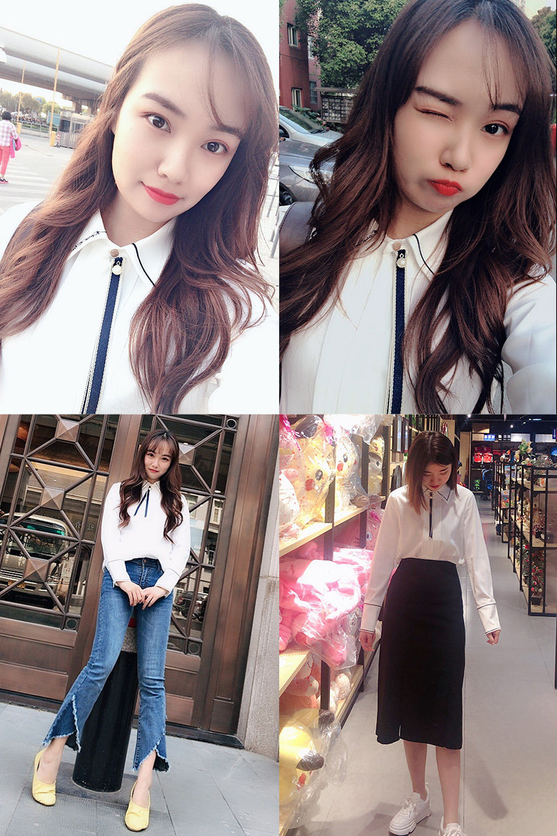 白色雪纺女气质秋装2020设计感衬衣 衣慕诗衬衫