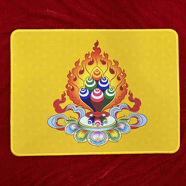 青海博物馆文创 吉祥八宝鼠标垫 创意防滑锁边垫制作小号定制包邮