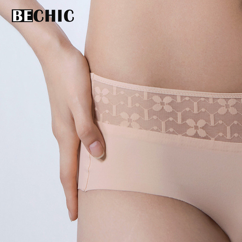 BeChic溯光中腰平角裤内裤简约女BC21CH1 - 图0