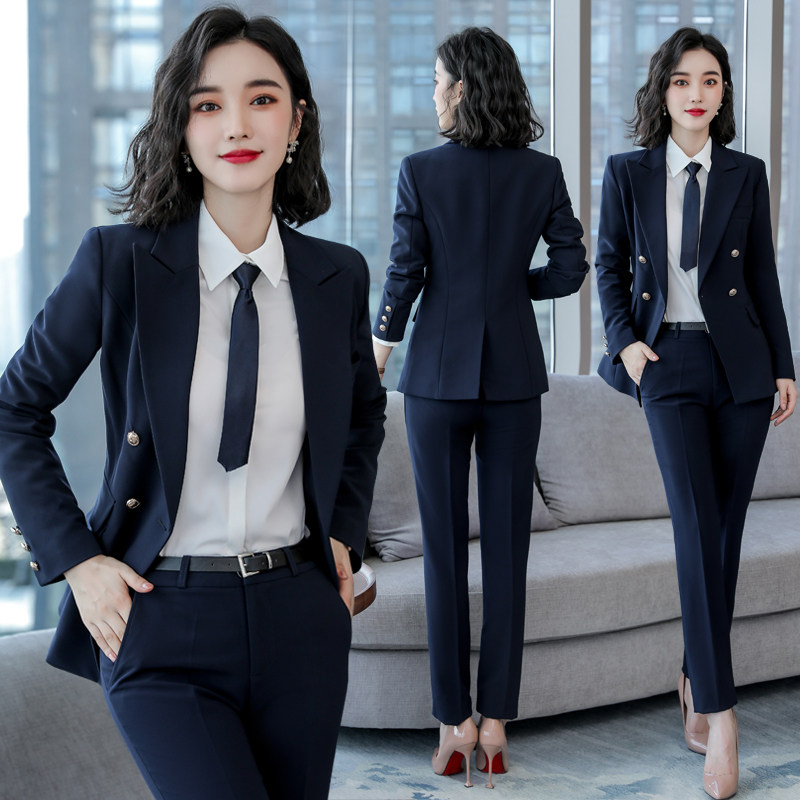 职业西服套装秋冬时尚气质工作服 浅跃职业女裤套装