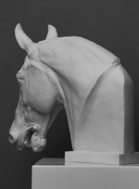 古希腊经典坐骑马头半身雕塑作品