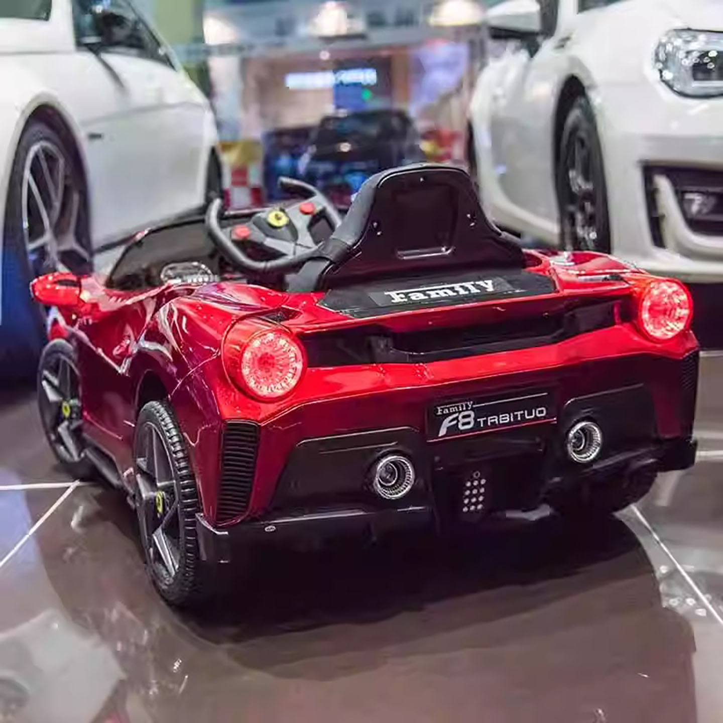 法拉利儿童电动汽车2026新款四轮遥控跑车可坐人小男孩女宝宝玩具 - 图1