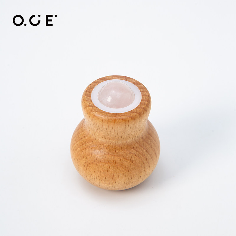 OCE玉石按摩滚轮随身便携脸眼部眼霜涂抹棒导入仪面部提拉刮痧板