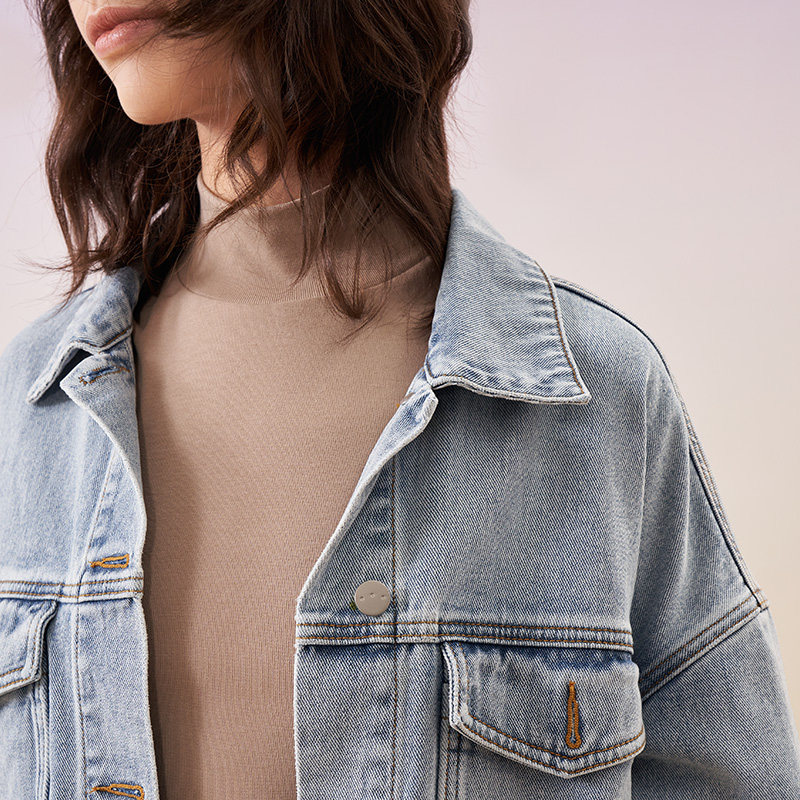 oce复古牛仔2022春季新款潮短外套 oce短外套