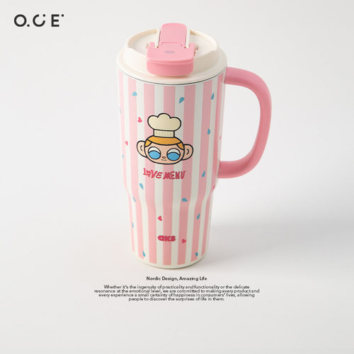 OCE史莱姆斯抱抱杯保温杯女士新款高颜值水杯冰霸杯吸管杯子 - 图1