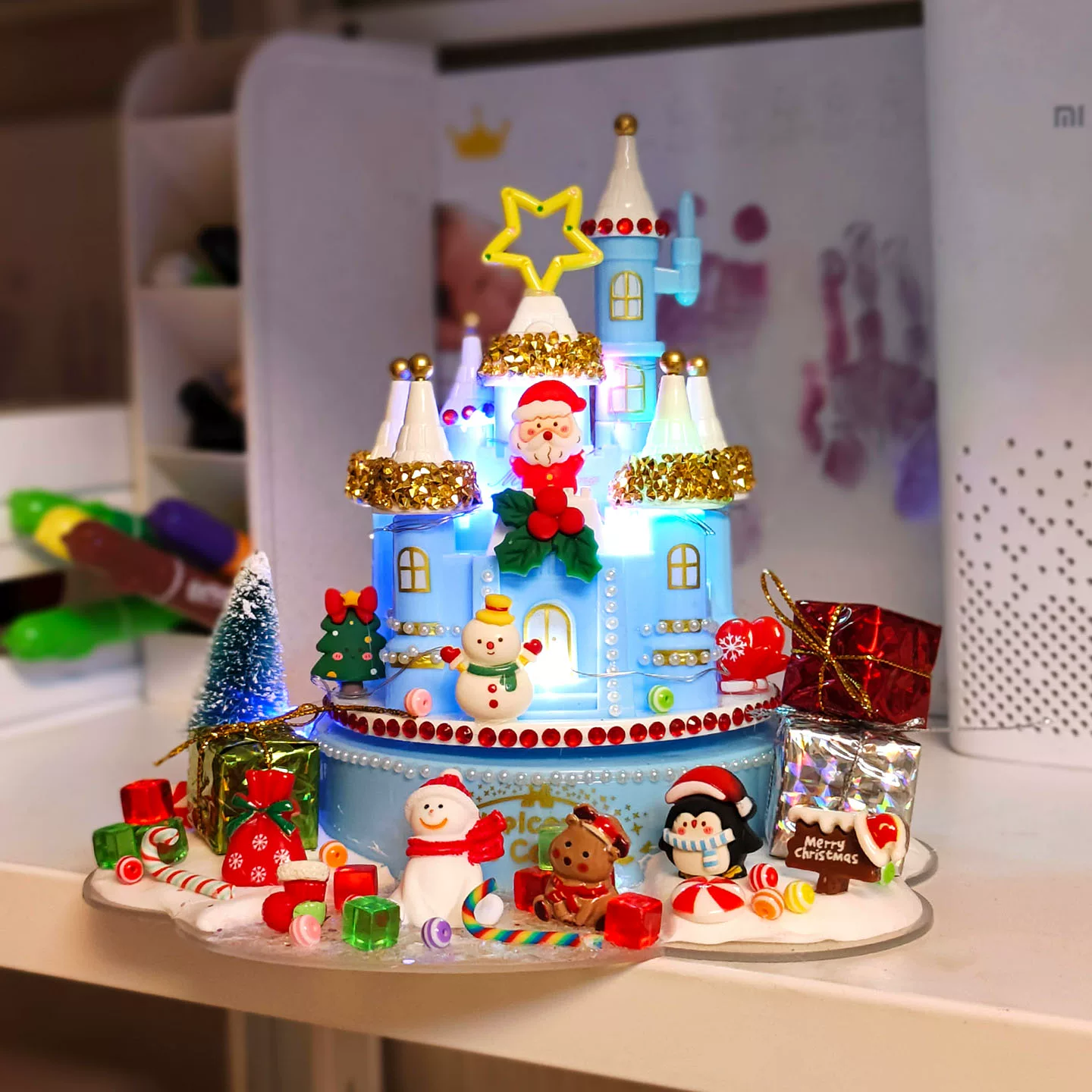 Музыкальная шкатулка, замок, набор материалов для мальчиков, игрушка, DIY, подарок на Рождество, подарок на день рождения