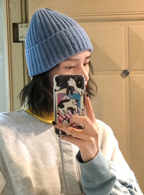 百搭帽子女秋冬季韩版潮男毛线帽