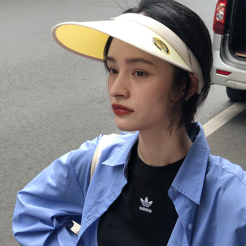 晚晚同款夏季大帽檐遮阳帽子女UV防紫外线户外骑行遮脸空顶防晒帽_虎窝淘