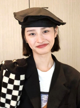 韩系ins风网红款云朵贝雷帽子