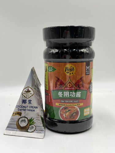 庞师冬阴功汤酱600g 酸辣虾汤酱 泰式火锅底料冬阴功海鲜火锅底料 - 图2
