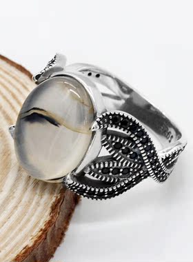 原创纯银天然宝石戒指