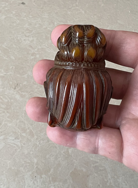 古玩文玩杂项收藏二代蜜蜡观音佛头吊坠老蜡佛头配饰毛衣链吊坠
