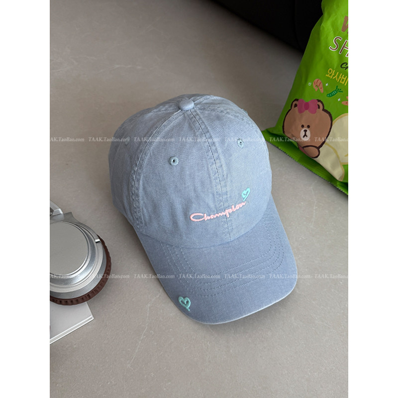 TAAK韩系新款紫色爱心字母鸭舌帽子女春夏季日系显脸小蓝色棒球帽,淘宝优惠券,粉丝福利购,淘宝优惠卷