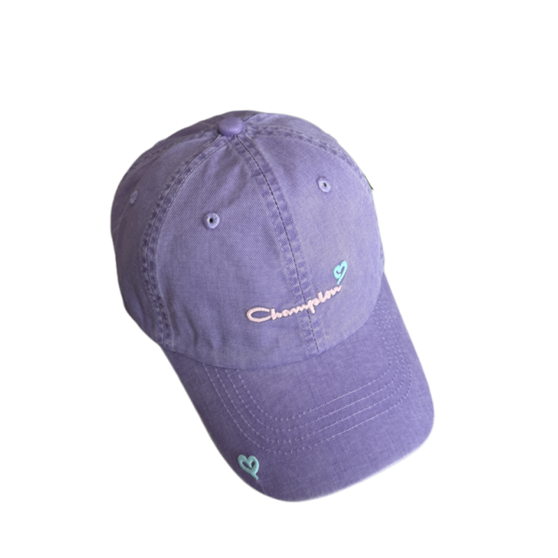 TAAK韩系新款紫色爱心字母鸭舌帽子女春夏季日系显脸小蓝色棒球帽,淘宝优惠券,粉丝福利购,淘宝优惠卷