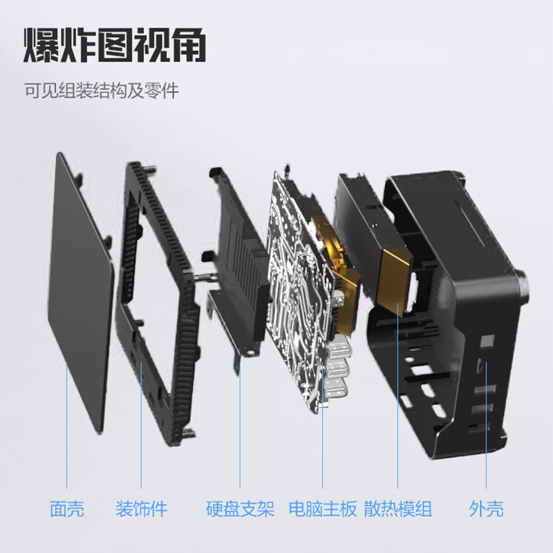 AOC MOSS小苔藓M3 M9 Mini迷你主机微小型机箱便携HTPC台式电脑-图2