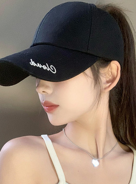 2026新款高马尾显脸小棒球帽子女