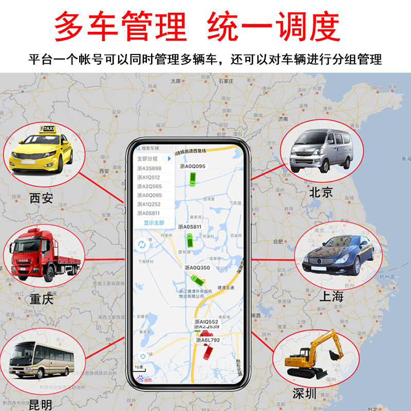 北斗gps定位器汽车货车远程卫星车载车队管理系统强磁无线免安装