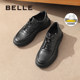 Belle men's thick-soled business black sneakers