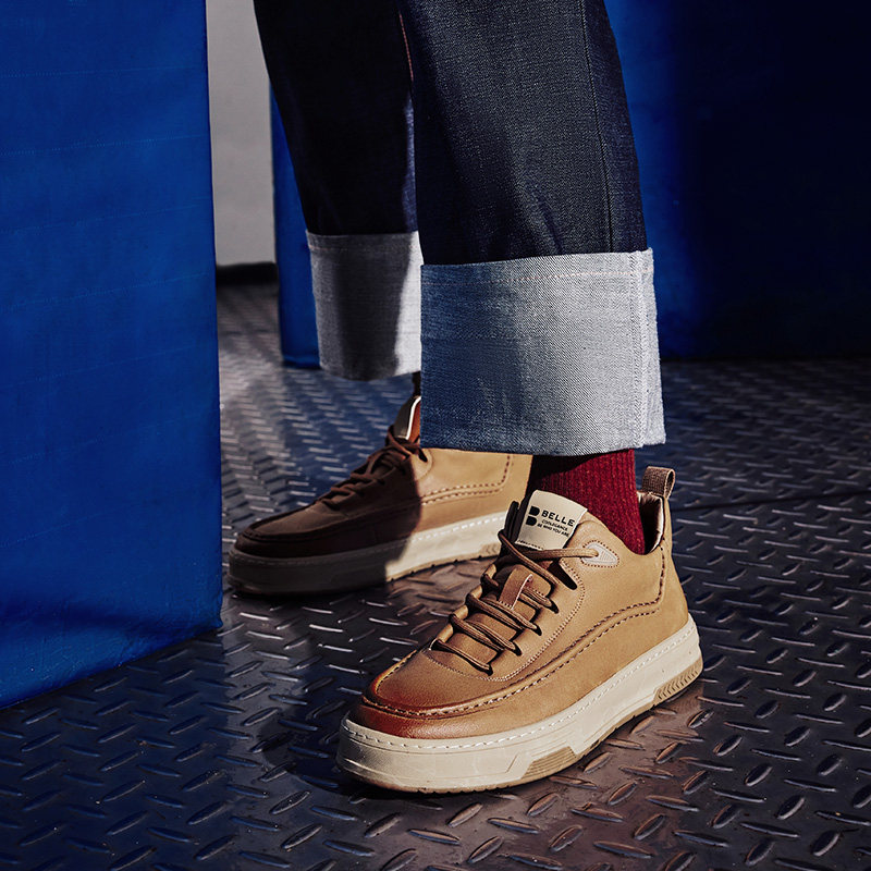  百丽男鞋高帮鞋