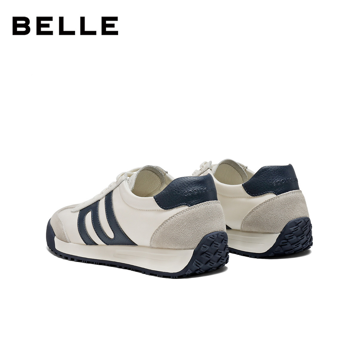 百丽时尚撞色休闲板鞋男2026新春商场款复古运动德训鞋9AK01AM6,淘宝优惠券,粉丝福利购,淘宝优惠卷