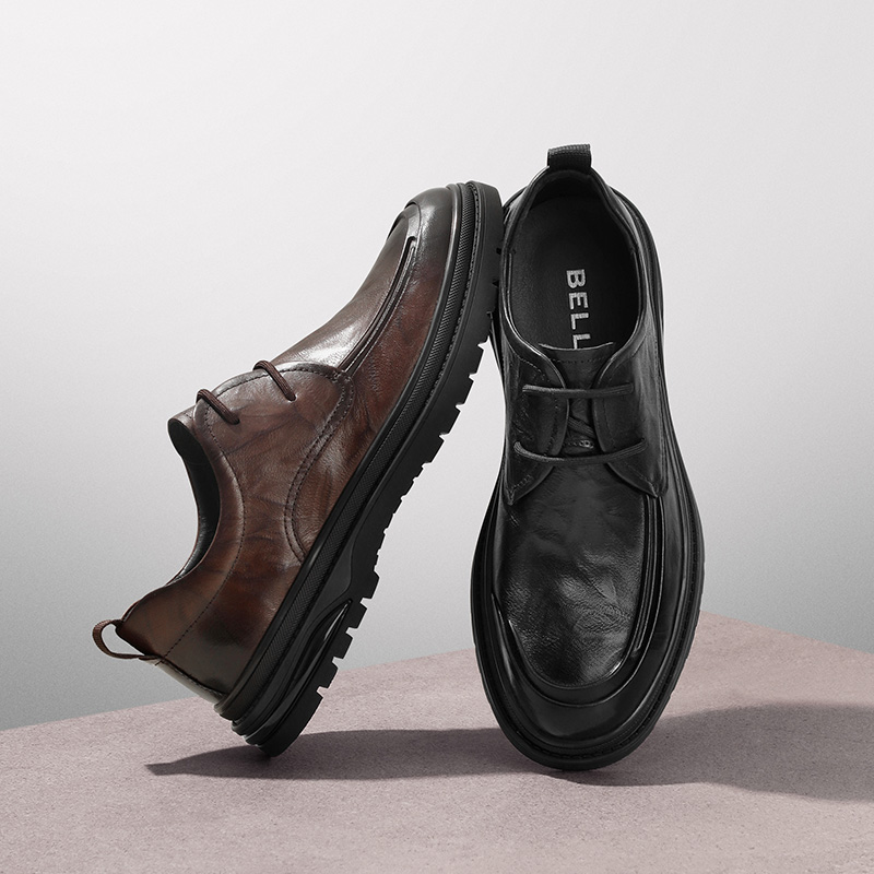  百丽男鞋休闲皮鞋