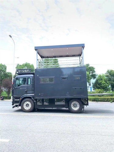 重卡房车中国重汽汕德卡升顶房车 - 图2