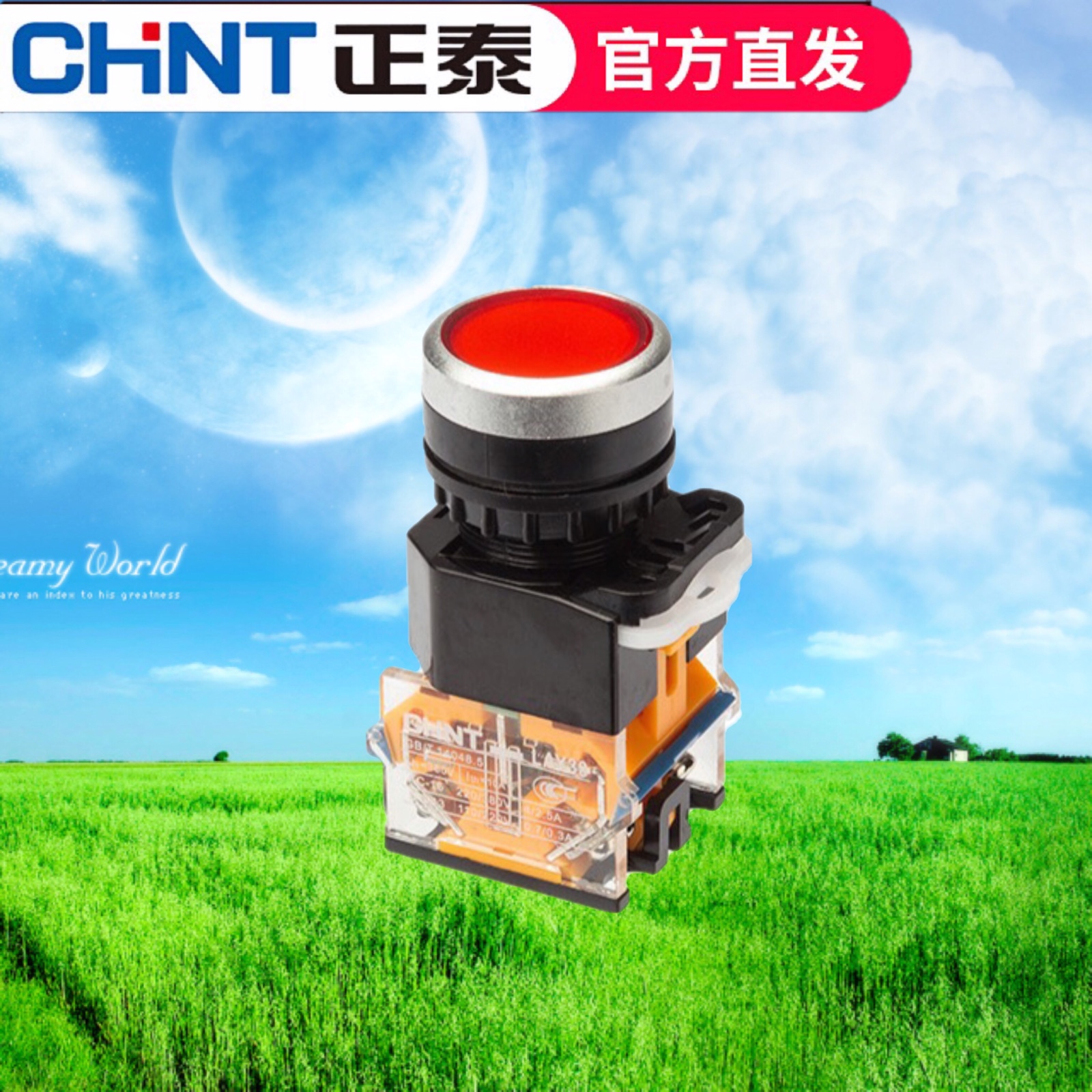 正泰开关按钮自复位蘑菇头按钮LAY39B(LA38)-11M/1红绿常开常闭 - 图3