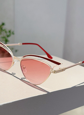 kammpt镂空设计防强光太阳镜女士