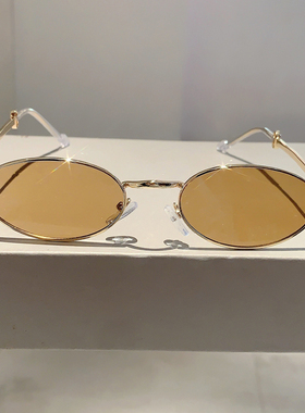 防紫外线椭圆形小框镶钻太阳眼镜