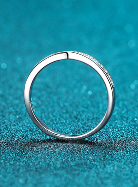 s925银镀18K金女戒个性时尚网红交叉排戒莫桑钻戒指镀PT950 铂金