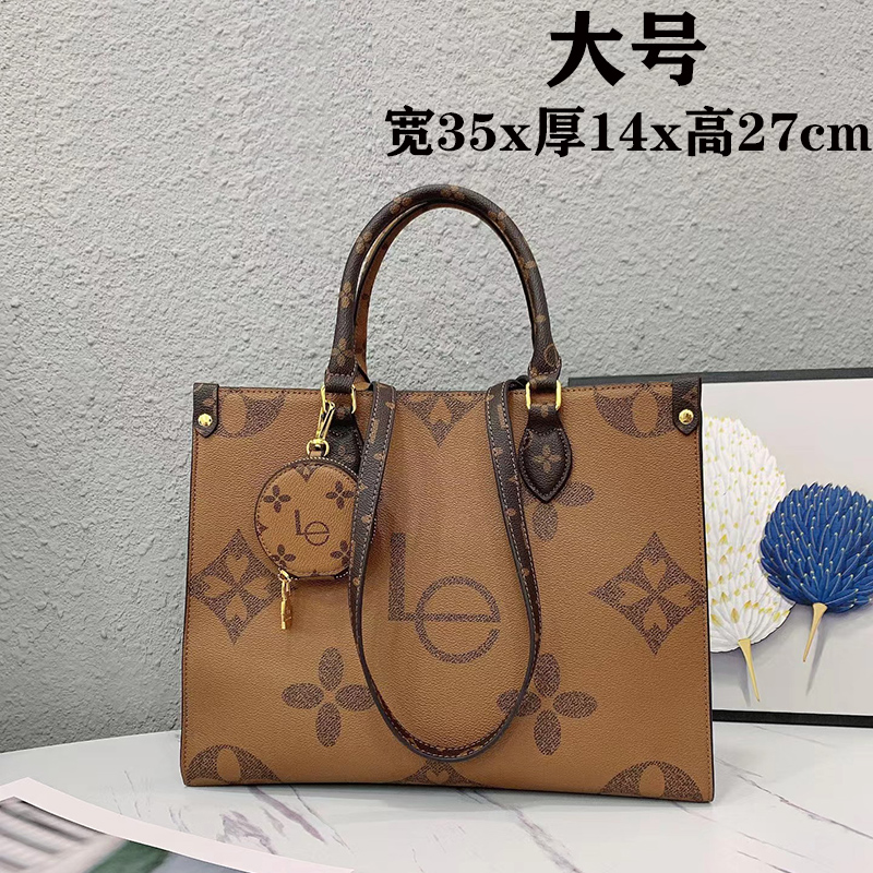 路易Le真皮手提包丛林托特包女士电脑包大包出差旅行妈咪包购物袋