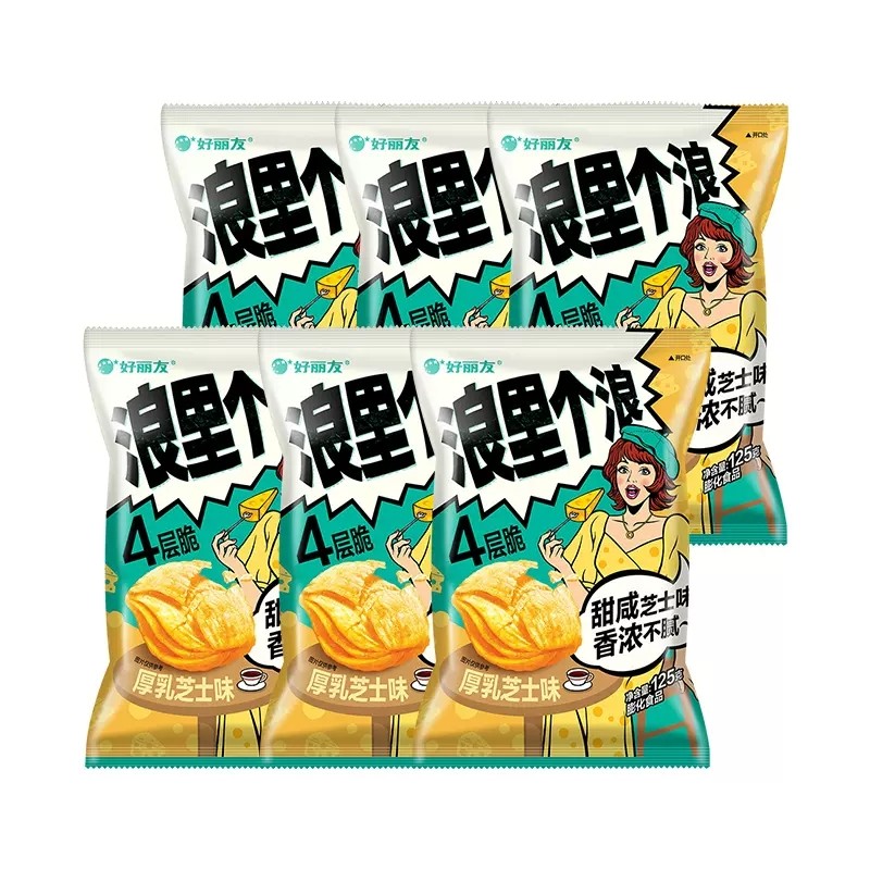 好丽友零食好丽友浪里个浪65g玉米浓汤味浪里个浪麻辣小龙虾薯片_虎窝淘