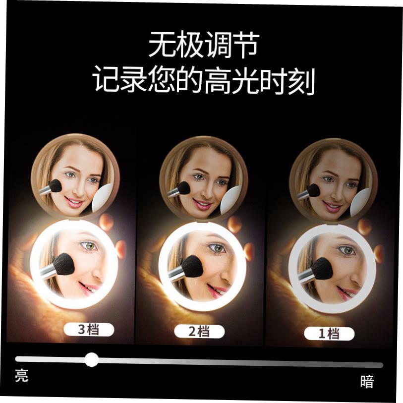 Led Travel Makeup Mirror Magnifying Portable Makeup Mirror - 图1