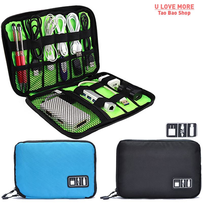 Cable Organizer Storage Bag System Kit Case USB Data Cable E - 图0