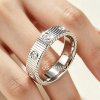 S925 moissanite diamond wide plain ring