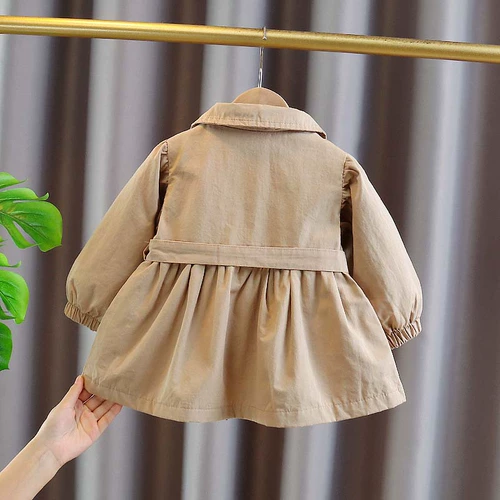 Осенний детский плащ, куртка для девочек, коллекция 2021, в корейском стиле, в западном стиле