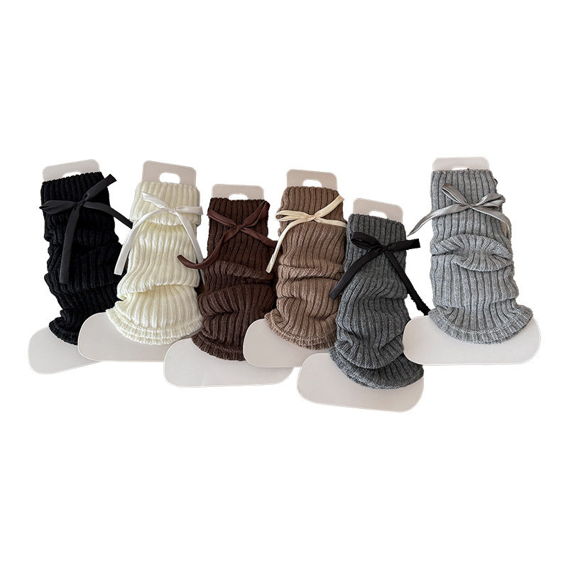 东京岁时记女蝴蝶结芭蕾风堆堆袜秋冬毛线针织加厚保暖小腿袜腿套,淘宝优惠券,粉丝福利购,淘宝优惠卷