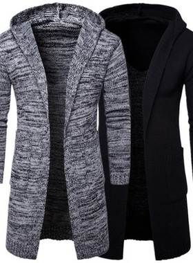 针织开衫蓝色时尚灰色